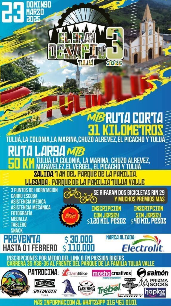 desafío tuluá, mtb en el valle del cauca, travesía tuluá valle