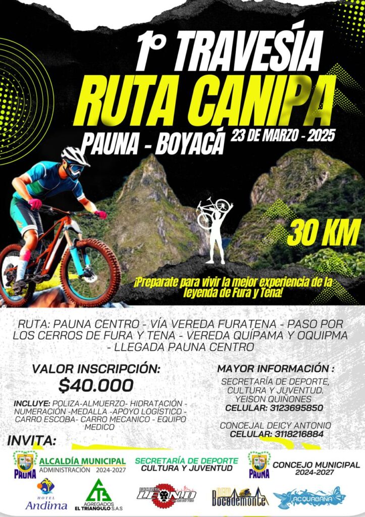 ruta canipa, pauna boyaca, MTB en pauna boyaca