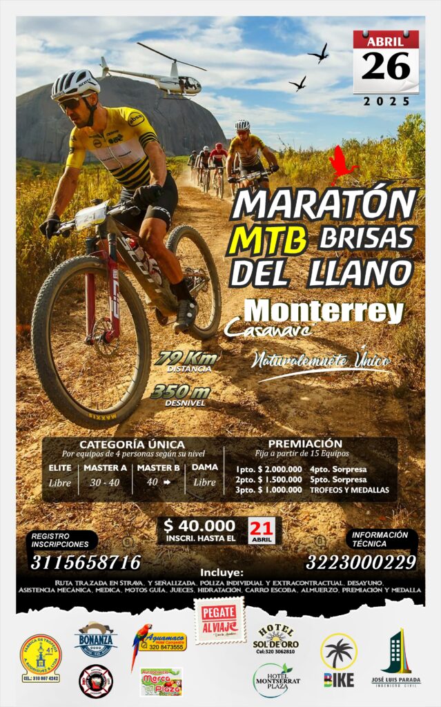 brisas del llano, maratón mtb casanare, mtb en casanare colombia