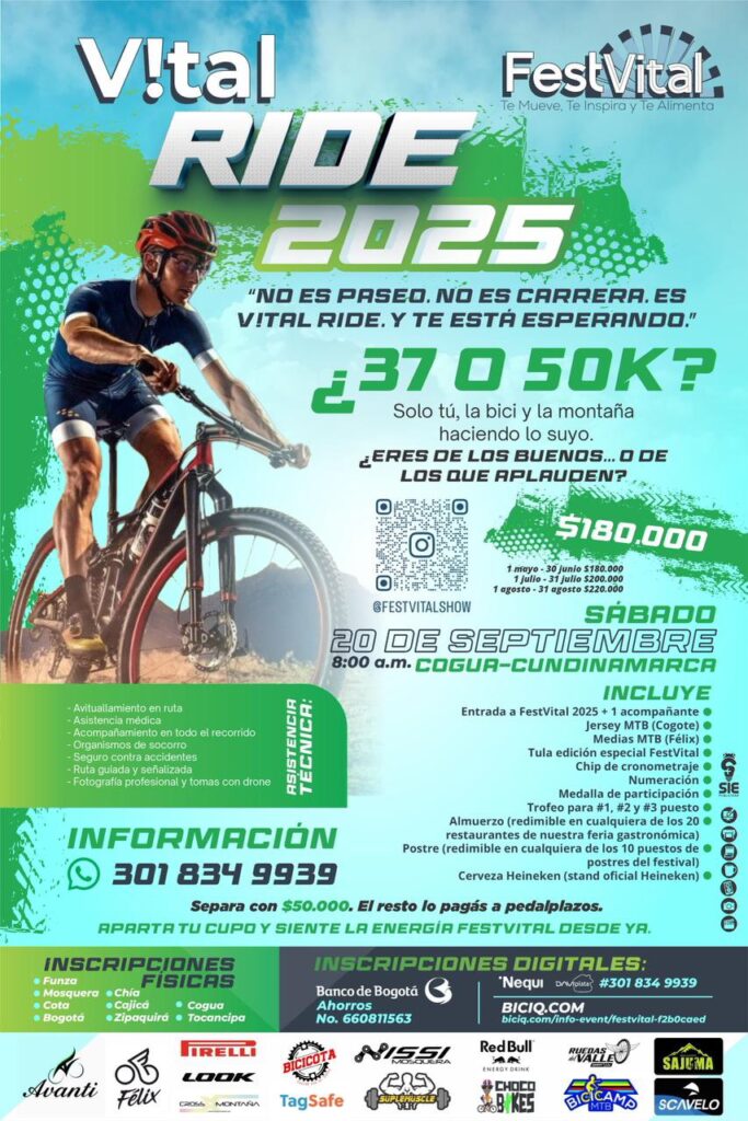 vital ride cogua, travesia deportiva, neusa Trail, enel night race 2025, medalla carrera verde, resultados carrera verde 2025, vital ride 2025 festival,