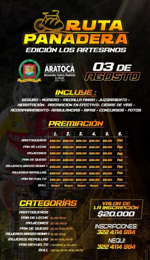 Ruta Panadera Aratoca, mtb en santander, competencias en bicicleta de montaña en santander