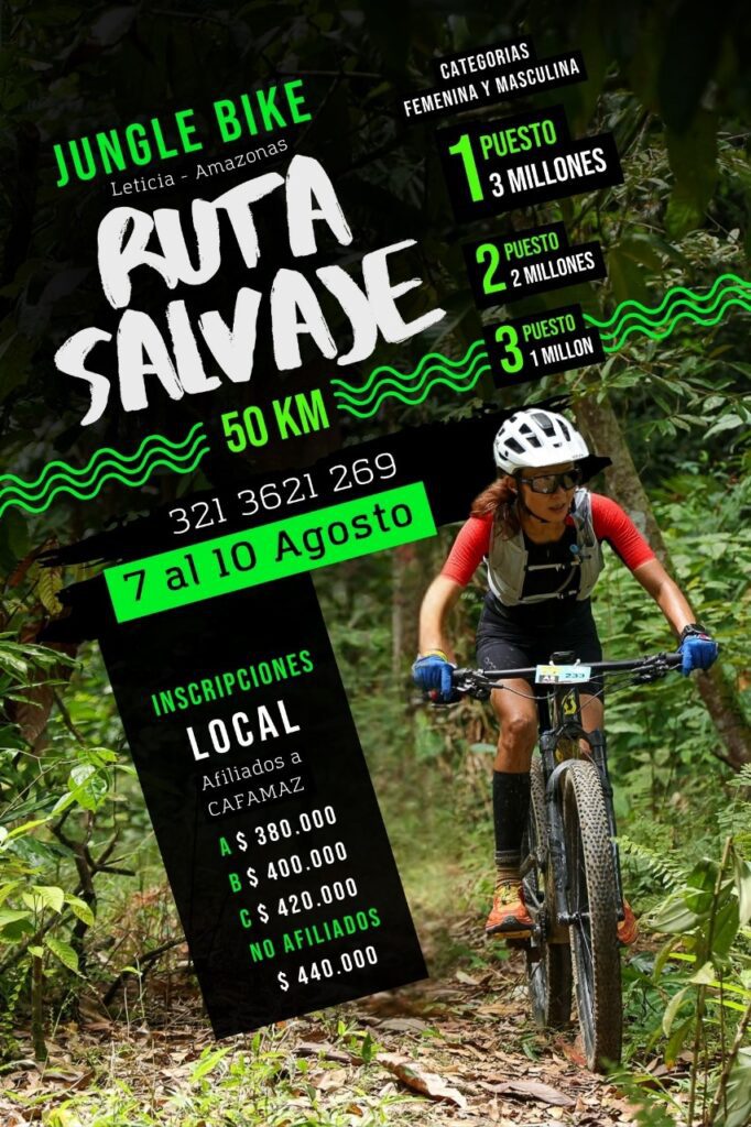 ruta salvaje del amazonas mtb, mtb en amazonas, mtb en leticia, mtb brasil