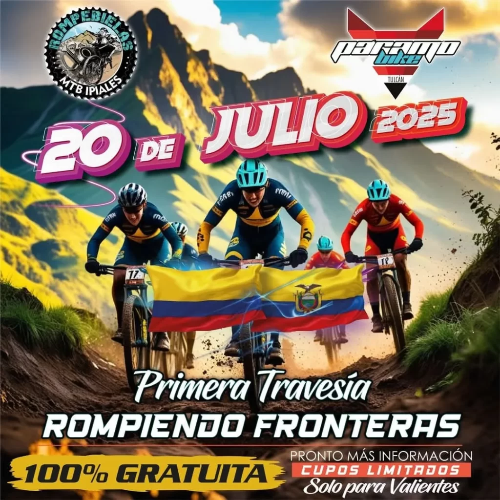 rompiendo bielas mtb ipiales, Rompiendo Fronteras, MTB en Nariño, MTB en Ipiales, MTB en Ecuador, Páramo Bike Tulcán, Páramo Bike Ecuador, Travesía Internacional